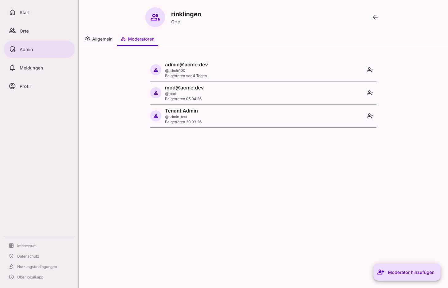 Community moderators