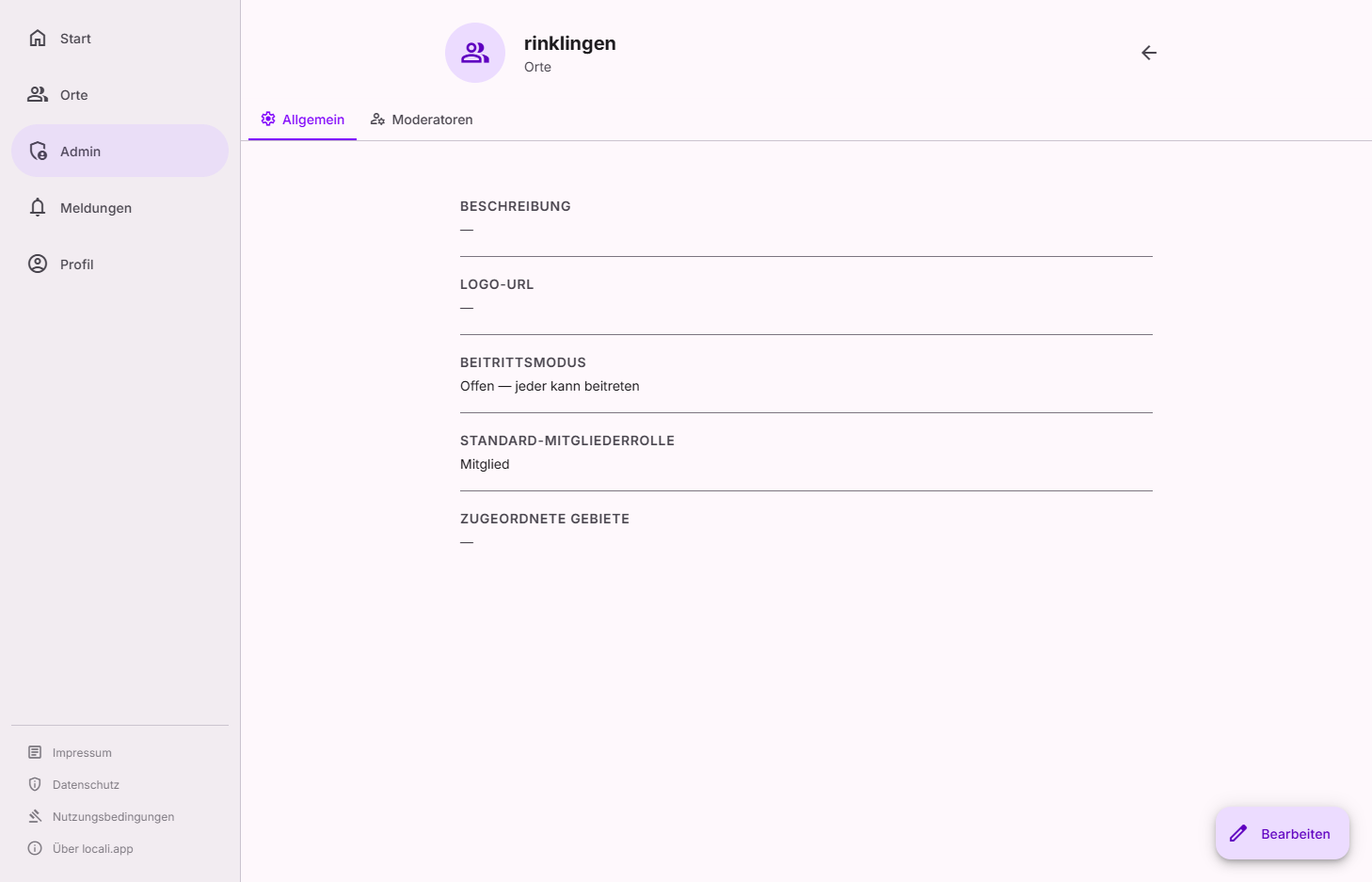 Community settings – General